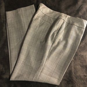 Loose fit plaid casual/business pants with pleat